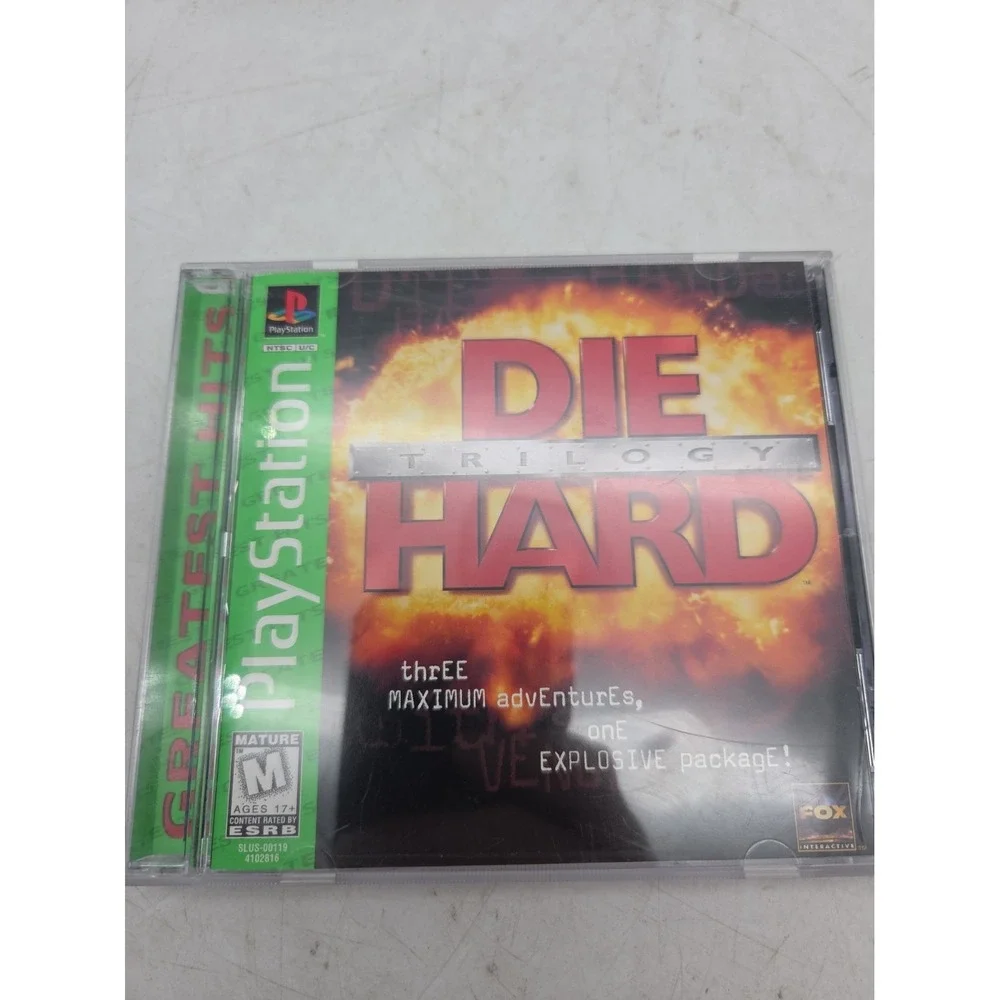 Die Hard Trilogy Greatest Hits Sony PlayStation 1 PS1 1996 Complete CIB Tested